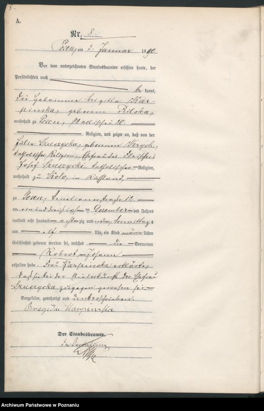 Obraz 11 z jednostki "Księga urodzeń t. I"