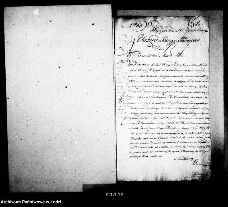 Obraz 15 z jednostki "Akta ławnika czynnego osady fabrycznej Łódka tyczące się defraudacji leśnych"
