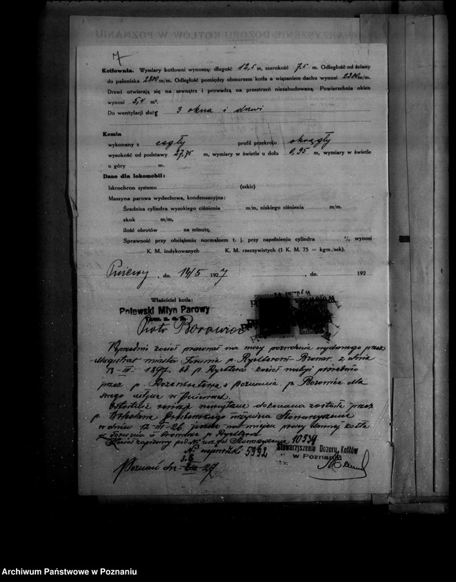 Obraz 11 z jednostki "Młyn parowy w Pniewach powiat szamotulski nr woj. 5992"