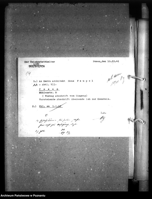 Obraz 18 z jednostki "Wohnungszuweisungen für Deutsche. Verdrängung der Polen."