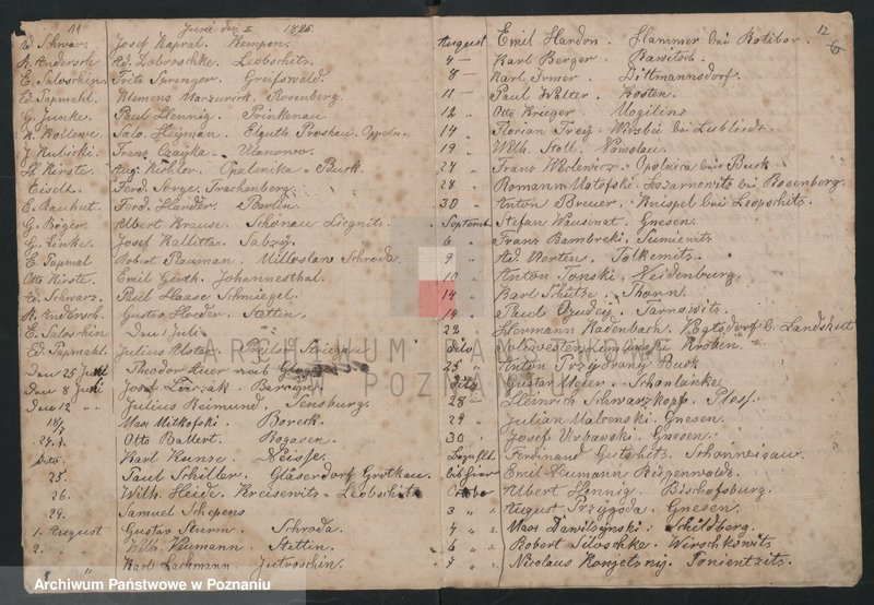 Obraz 7 z jednostki "[Księga rejestracji czeladników zatrudnionych u mistrzów piekarskich w Lesznie]"