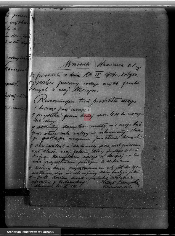 Obraz 10 z jednostki "Sprawa zmiany rodzaju użytkowania 25,47 ha gruntów leśnych w majątku Ozorzyn dla celów parcelacji powiat kolski"