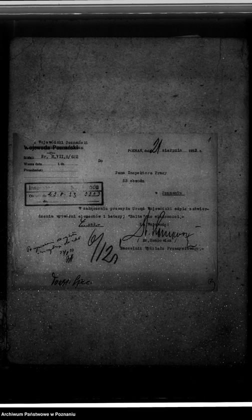 Obraz 5 z jednostki "Fabryka elementów i baterii "Balta" Brzeski i Spółka z o. o. Poznań ul. Patrona Jackowskiego 34 zatwierdzenie zakładu"