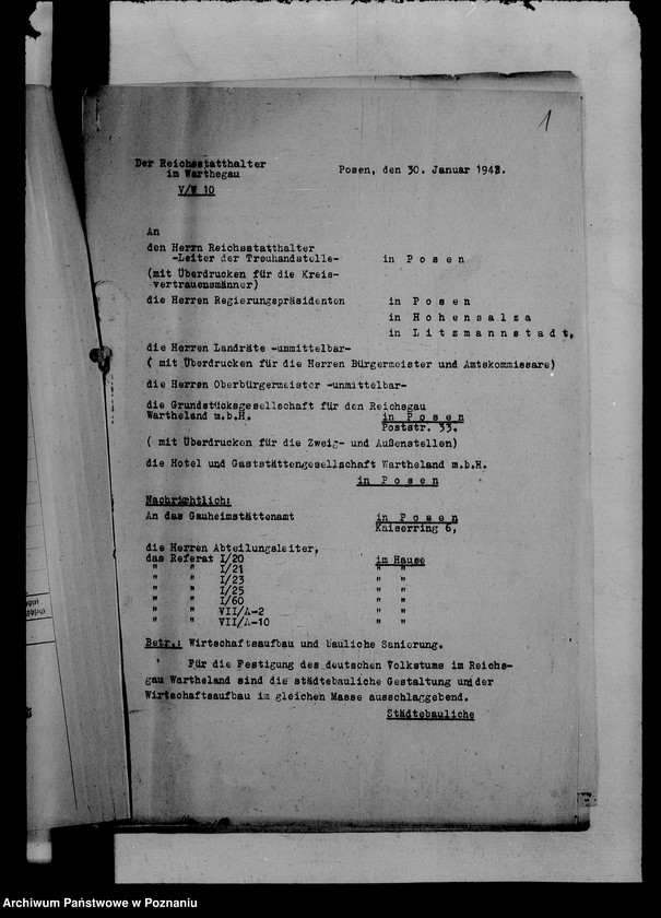 Obraz 5 z jednostki "Runderlasse betr. Wirtschaftsaufbau zwecks Festigung des Deutschtums"