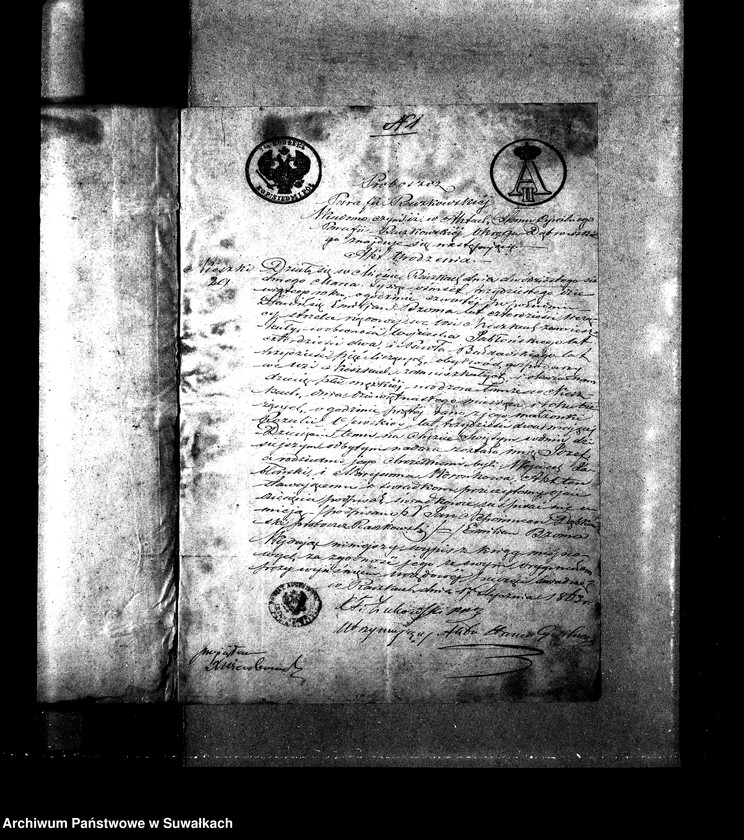 Obraz 5 z jednostki "Dowody do Akt Ślubnych Parafii Suwalskiej z Roku 1863."