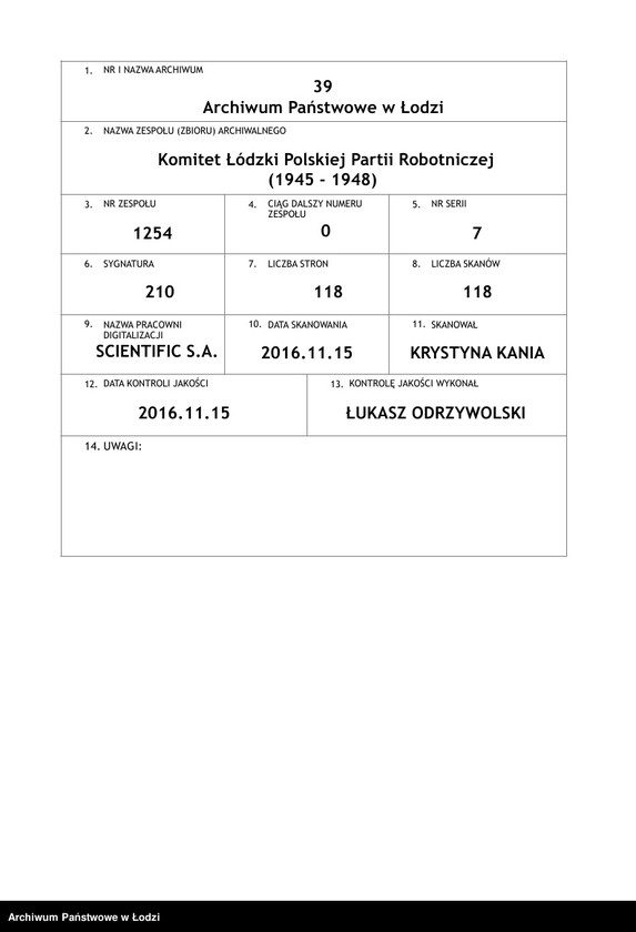 Obraz 1 z jednostki "Państwowe Przedsiębiorstwa Budowlane Zjednoczenie Łódzkie; protokoły z narad, sprawozdania [z produkcji], instrukcje i zarządzenia władz nadrzędnych"