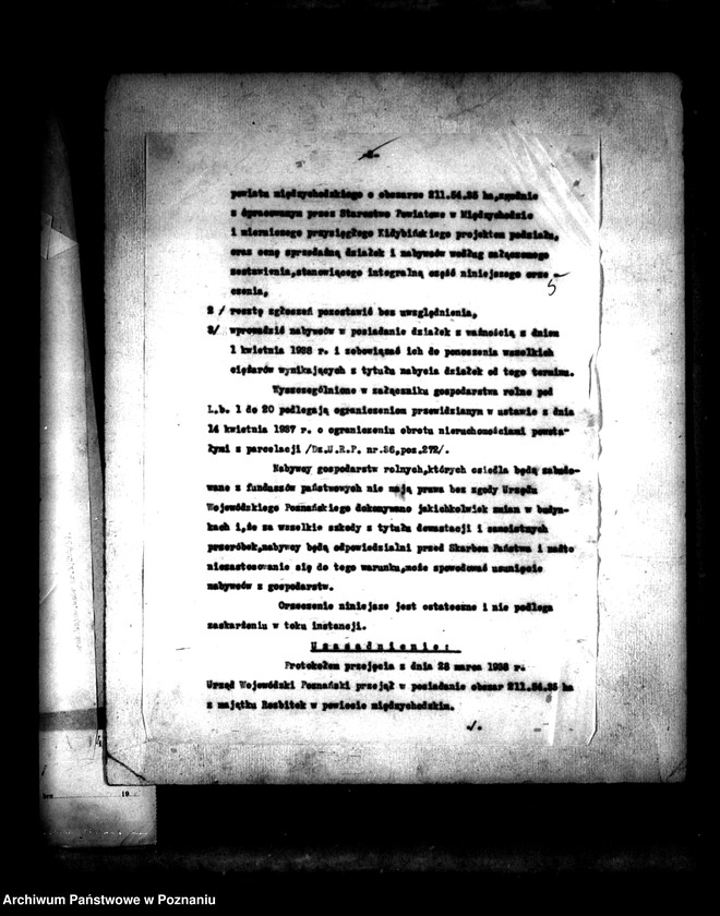 Obraz 10 z jednostki "Majątek Rozbitek powiatu międzychodzkiego zatwierdzenie projektu parcelacyjnego"