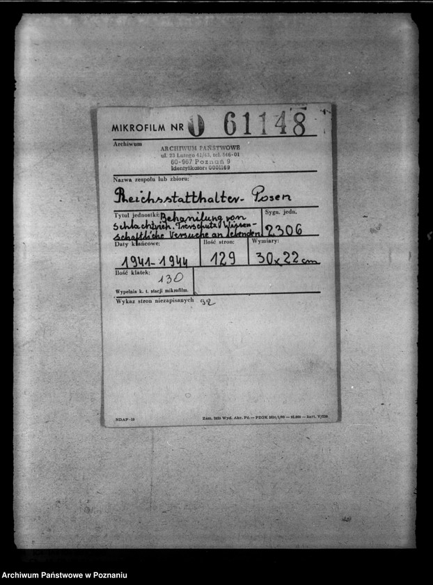 image.from.unit.number "Behandlung von Schlachtvieh. Tierschutz. Wissenschaftliche Versuche an lebenden Tieren"