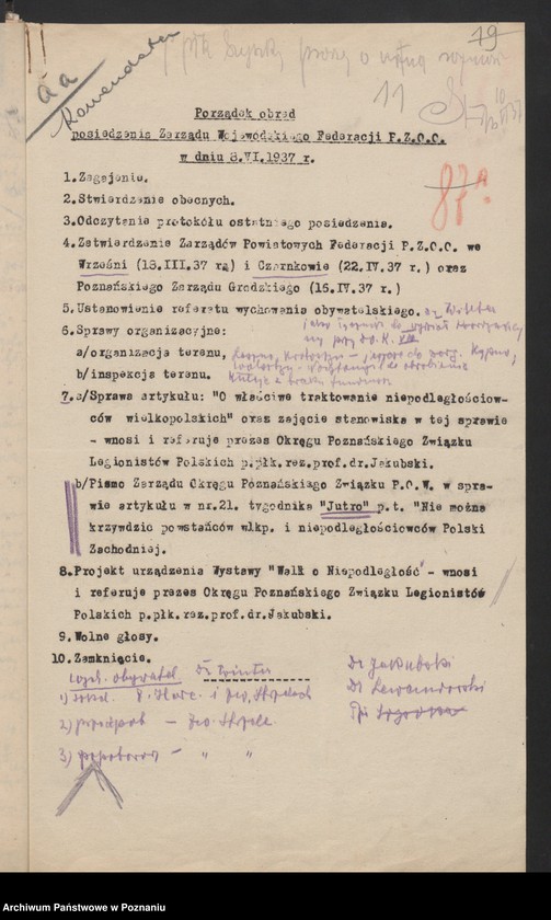 image.from.unit.number "Korespondencja Związku Weteranów Powstań Narodowych Rzeczypospolitej Polski i Związku Powstańców Wielkopolskich."