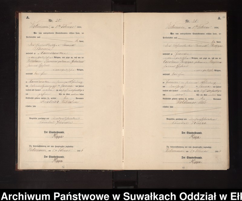 image.from.unit.number "Geburts-Neben-Register des Preussischen Standes-Amtes Widminnen Kreis Loetzen"
