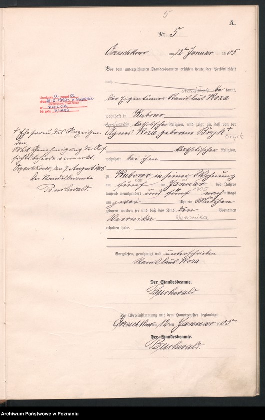 Obraz 8 z jednostki "Geburts-Neben-Register"