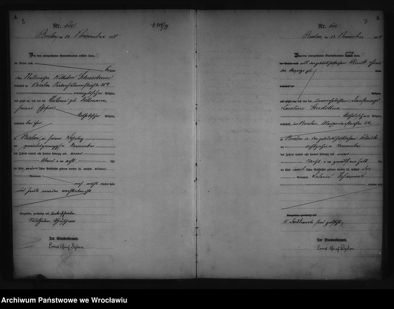 Obraz z jednostki "Geburts-Haupt-Register Breslau II 1874 Band 2"