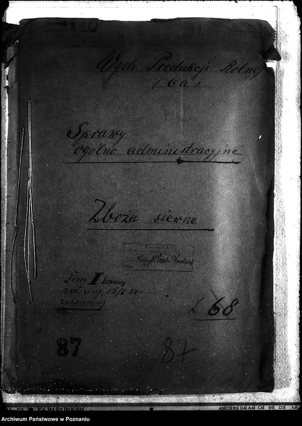 Obraz 4 z jednostki "Sprawy ogólno-administracyjne Zboże siewne"