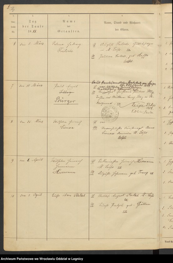 image.from.unit.number "Tauf-Register der evangelischen Kirche zu Leipe"