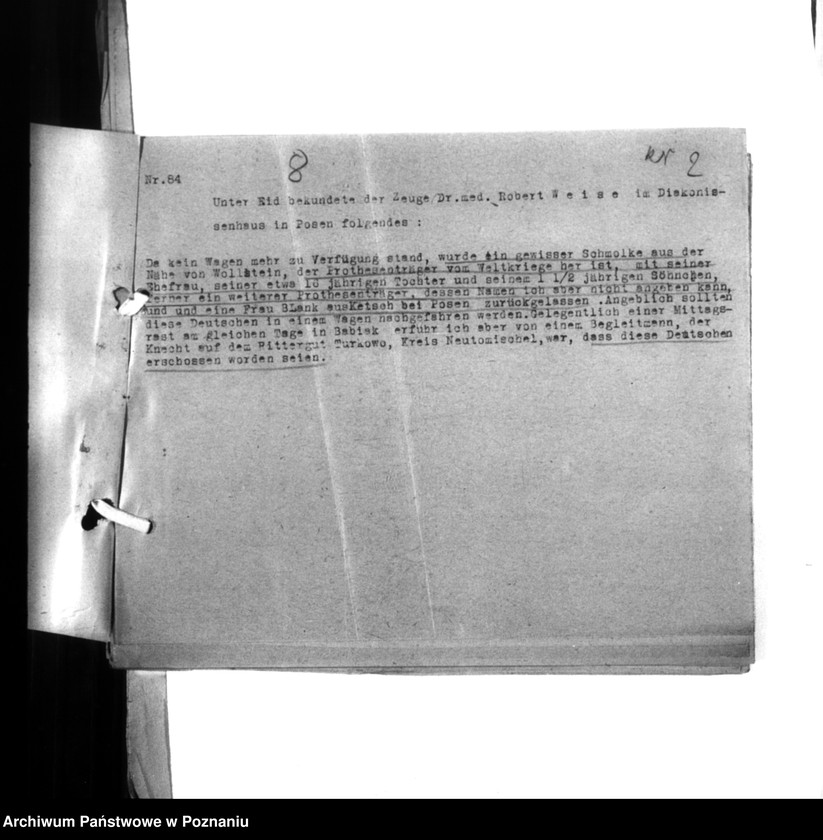 Obraz 6 z jednostki "Abschriften der Berichte über Ermordungen. Zweigstalle Litzmannstadt (Łódź)"