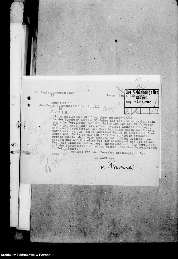 Obraz 16 z jednostki "Übernahme in den öffentlichen Dienst der Lehrkräfte"