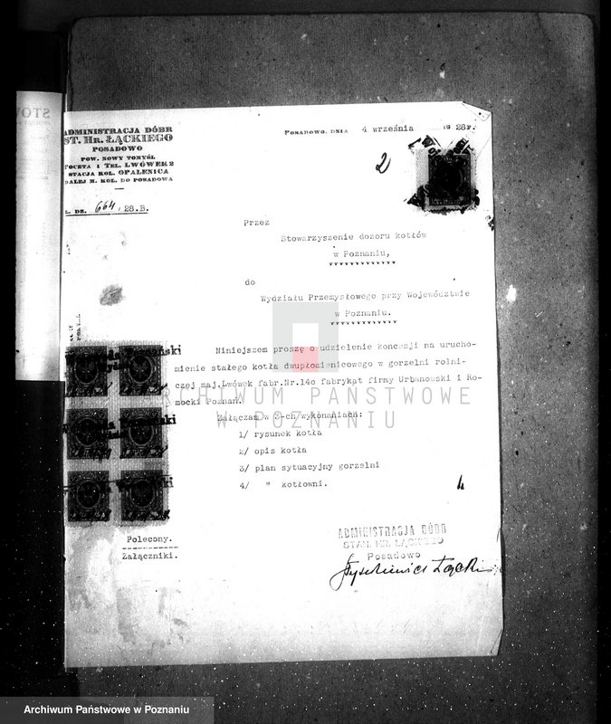 Obraz 6 z jednostki "Gorzelnia rolnicza maj. Lwówek, własność St. Łąskiego nr woj. kotła 6244"