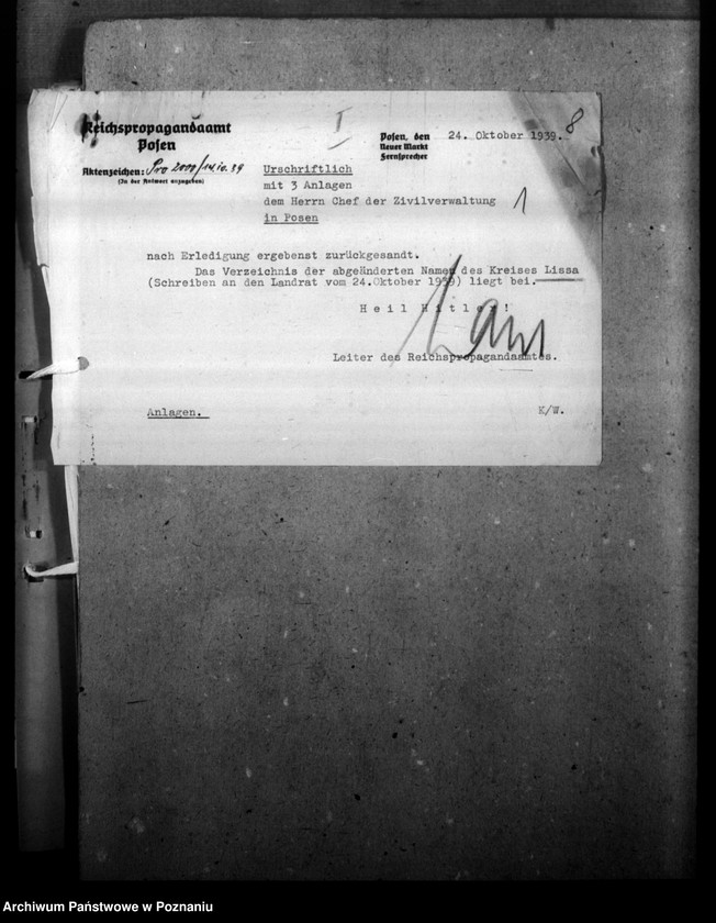 Obraz 5 z jednostki "Ortsnamenänderung - Kreis Lissa (Leszno)"