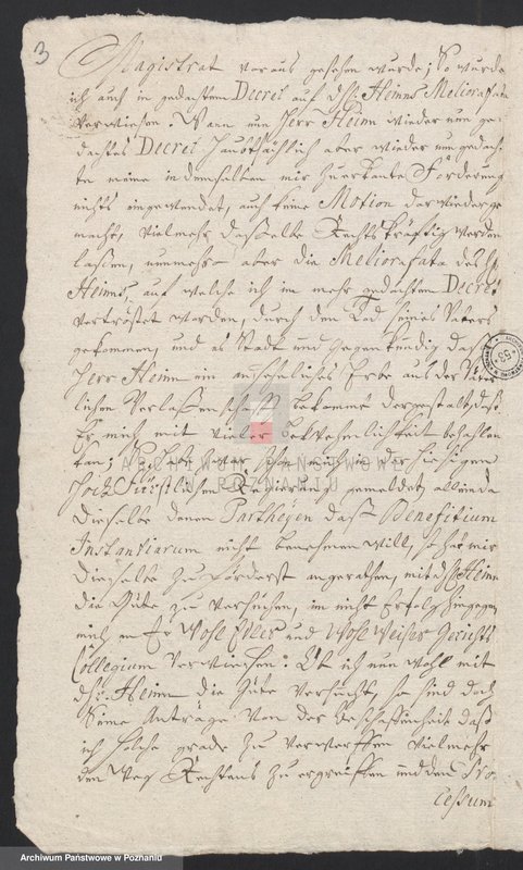 Obraz 5 z jednostki "Acta judicialia in Schuldsachen Samuel Gottlieb Abitz entgegen Beniamin Gottlob Hein eine Anforderung von 2200 fl. Kapital anbetreffend verhandelt vor denen löbl. Stadtgerichten Lissa; język niemiecki"