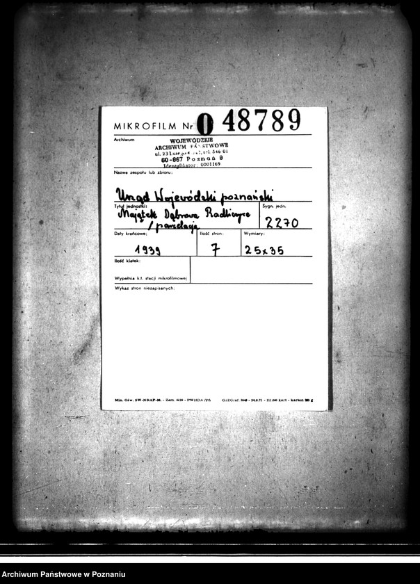 image.from.unit.number "Majątek Dąbrowa Radliczyce /parcelacja/"