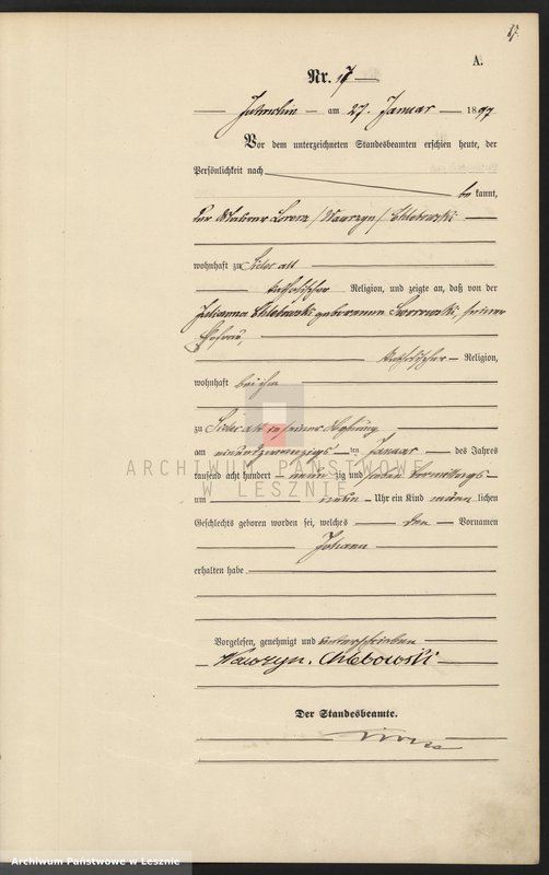 Obraz 20 z jednostki "[Księga urodzeń]"