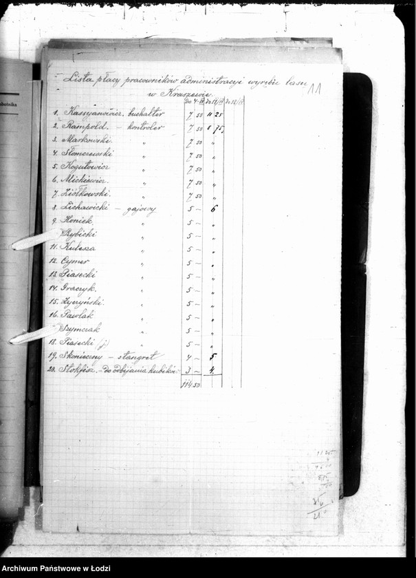 Obraz 15 z jednostki "Listy płacy lasu w Kraszewie"