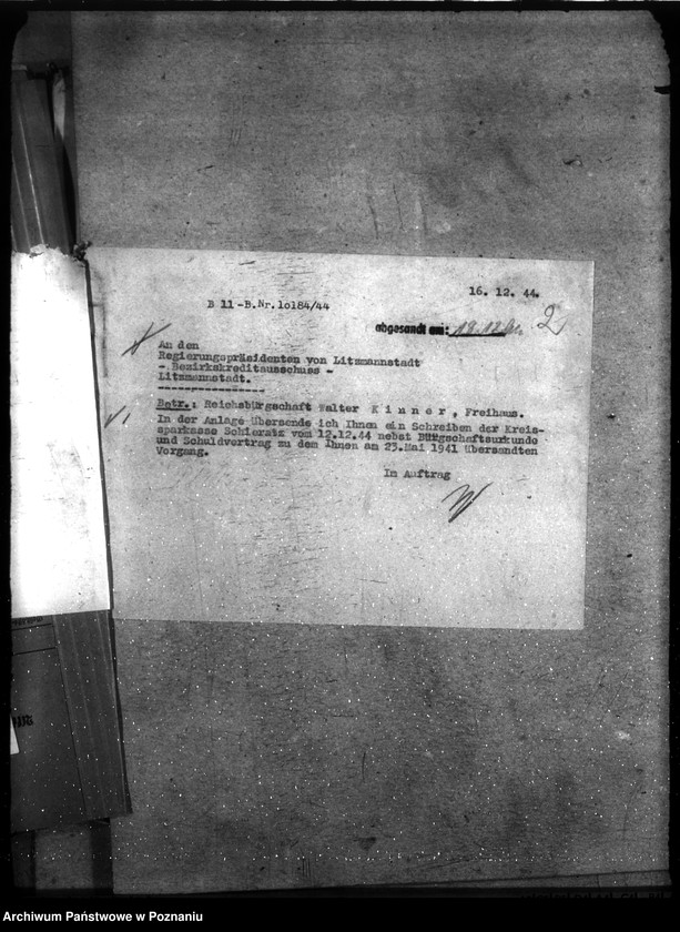 Obraz 6 z jednostki "Sitzungen des Bezirkskreditausschusses - Litzmannstadt (Łódź)"