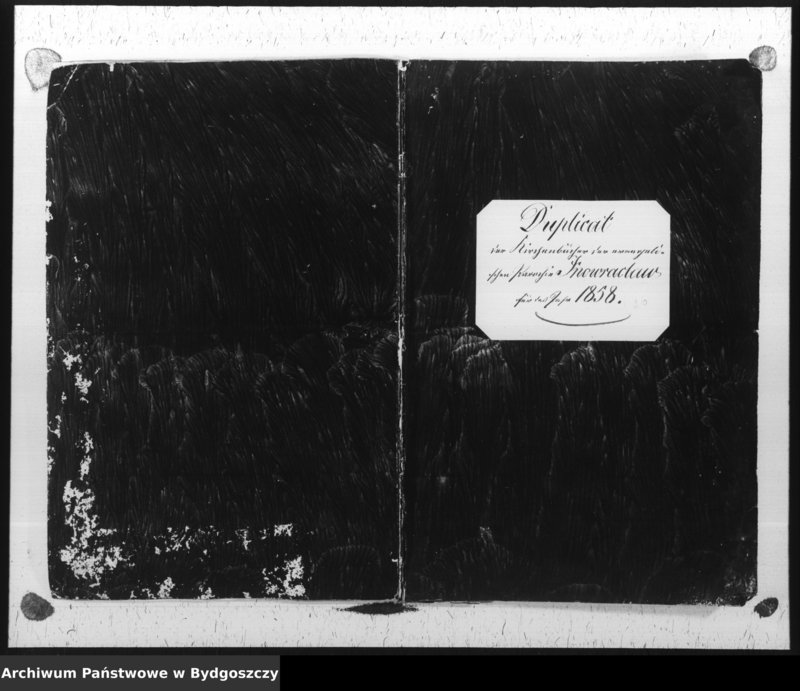 image.from.unit.number "Duplikat der Kirchenbücher der evangelischen Parochie Inowrazlaw für das Jahr 1858"