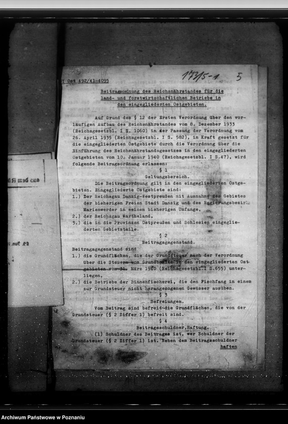 Obraz 9 z jednostki "Angelegenheiten der Kommunalverbände. Beiträge zum Reichsnährstand. Gemeindeabgaben."