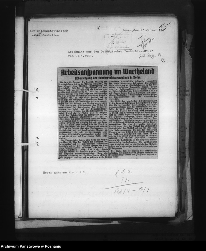 Obraz 20 z jednostki "Aufbau und Zuständigkeit der verschiedenen Verwaltungszweige. Reichstreuhänder der Arbeit"