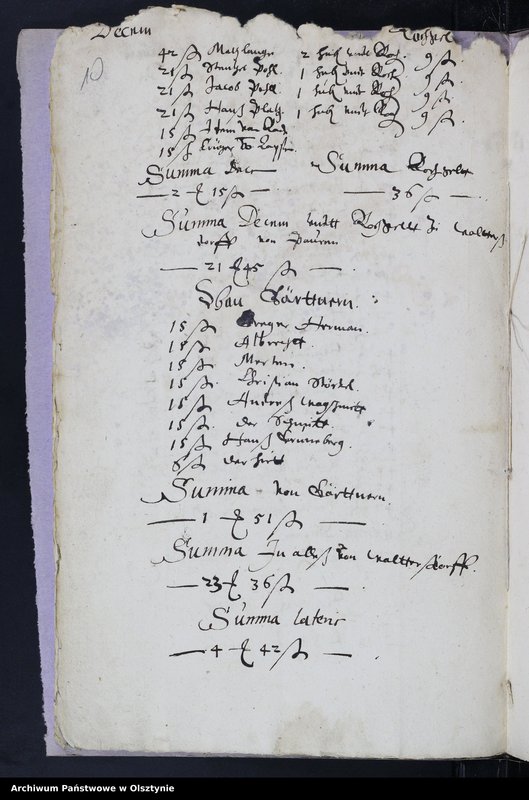 image.from.unit.number "Kirchen Rechnung des Kirchspiels Herzogswalde"