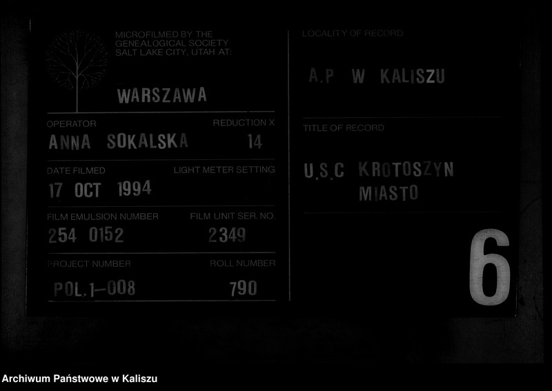 Obraz 1 z jednostki "[Księga zgonów]"