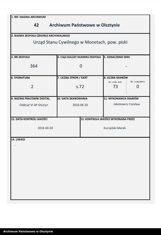 Obraz 1 z jednostki "Familienbuch Nr 7 - 18 i 1 - 11"