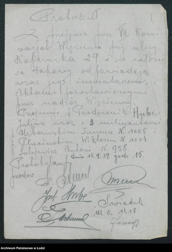 Obraz 6 z jednostki "[Akta X Komisariatu Milicji Obywatelskiej - protokoły zajść ulicznych, aresztowań i osób zaginionych]"