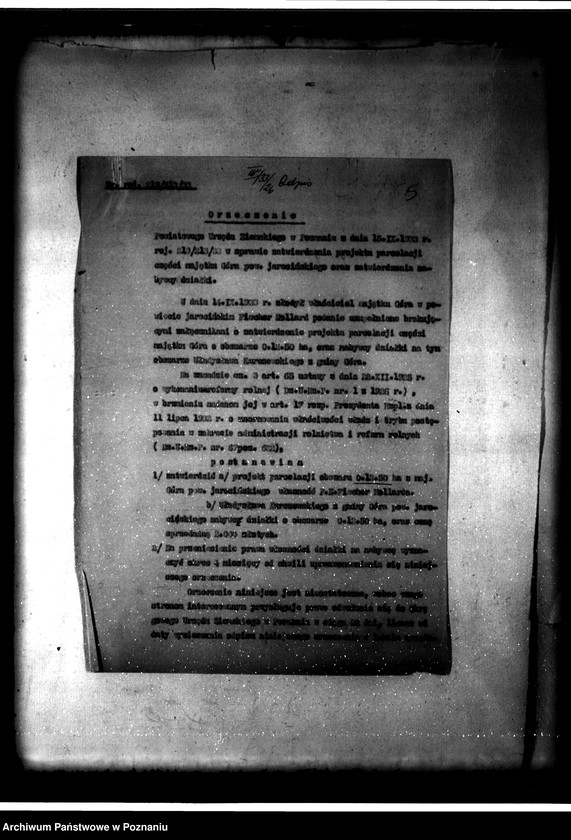 Obraz 9 z jednostki "/Parcelacja prywatna majątku Góra-Parzęczew powiat jarociński"