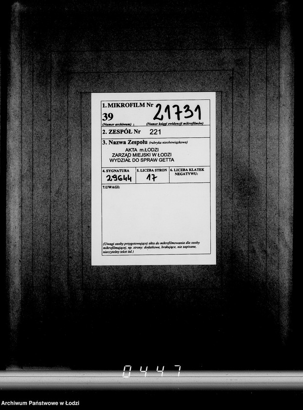 Obraz 2 z jednostki "Konto nr 7.Reichsführer der SS. [Rejestr konta nr 7. Komm nr-y 32-175]"