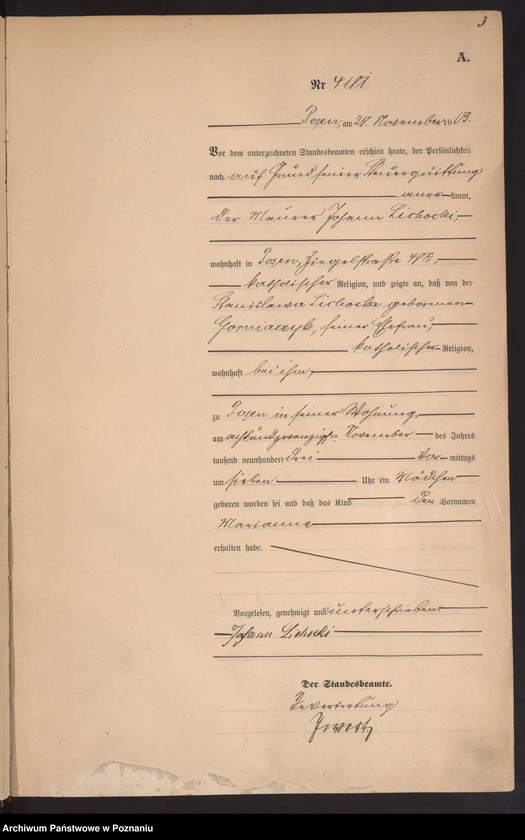 Obraz 6 z jednostki "Księga urodzeń tom VIII"