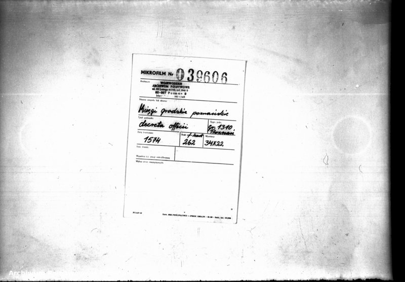 Obraz 2 z jednostki "Decreta officii [inducta]"