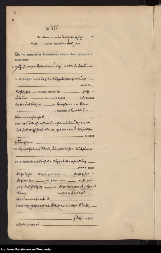 image.from.unit.number "Heiraths-Haupt-Register Breslau I 1902 Band 3"