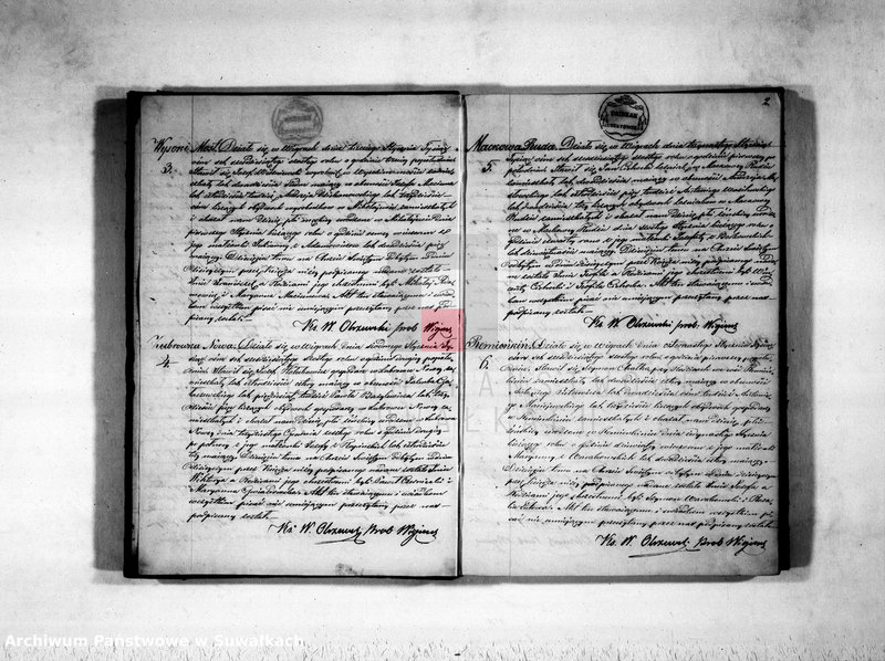 image.from.unit.number "Duplikat aktu urodzonych, zaślubionych i zmarłych parafii wigierskiej z roku 1866"