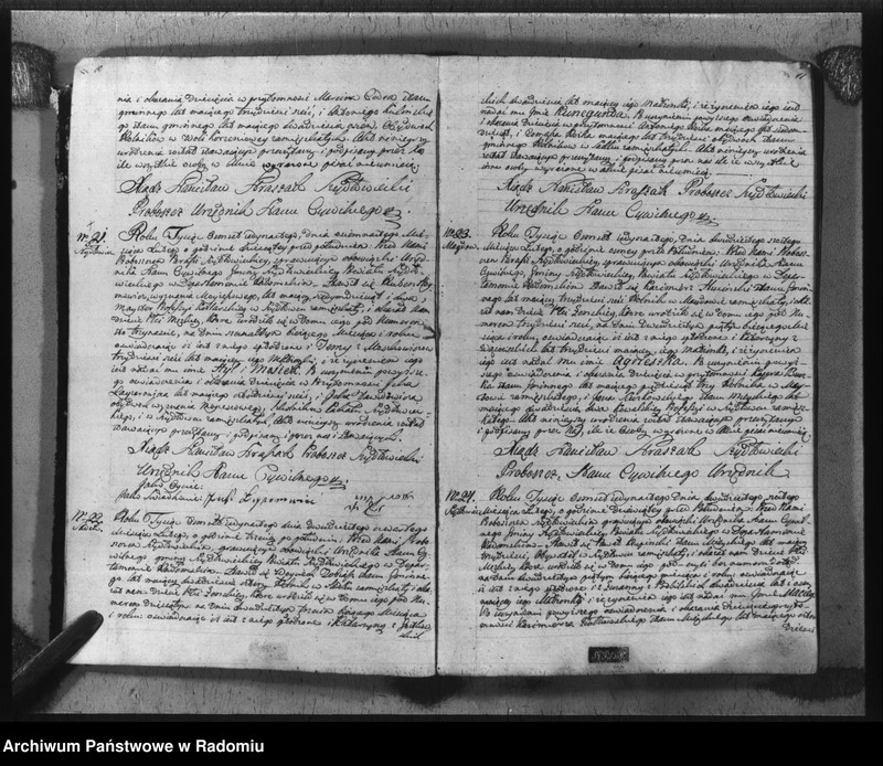 image.from.unit.number "Akta urzędnika stanu cywilnego gminy Szydłowiec z roku 1811"