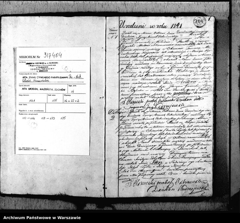 image.from.unit.number "Akta urodzeń, małżeństw i zgonów"