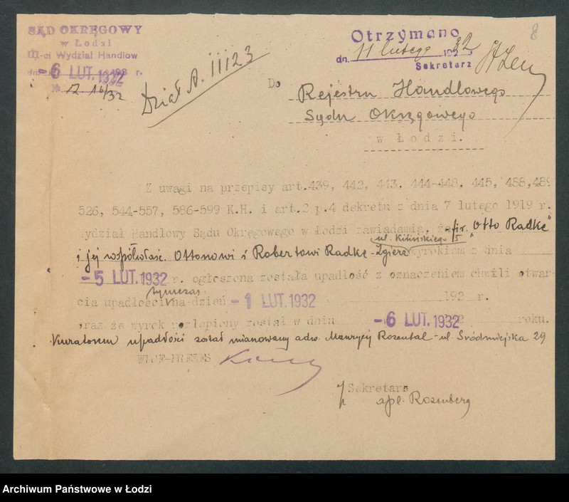 Obraz 10 z jednostki "Otto Radke Bracia Radke- stolarnia mechaniczna"