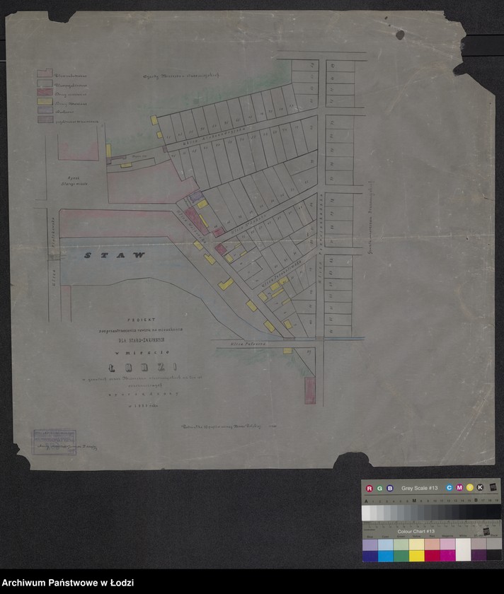 Obraz 1 z jednostki "Projekt rozprzestrzenienia rewiru na mieszkania dla Starozakonnych w mieście, w gruntach przez mieszczan staromiejskich na ten cel przeznaczonych, sporządzony"