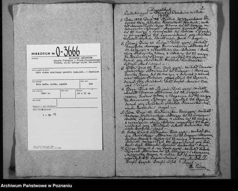 Obraz 3 z jednostki "Duplikat baptisatorum, copulatorum u. mortuorum"