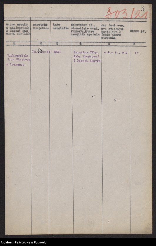 Obraz 5 z jednostki "[Spisy urzędników skarbowych zatrudnionych w urzędach skarbowych Wielkopolskiej Izby Skarbowej]"