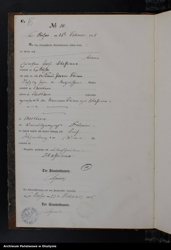 image.from.unit.number "Sterbe-Neben-Register Nr 1 - 71"