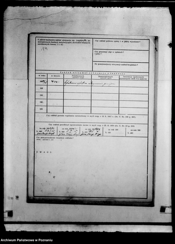 Obraz 18 z jednostki "/Kartoteka zakładów opiekuńczych/"