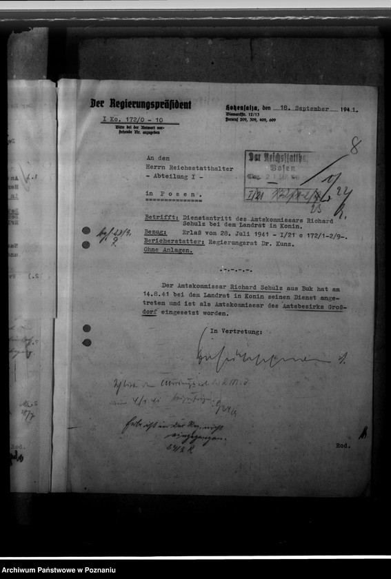 Obraz 12 z jednostki "Schulz, Richard - komisarz obwodowy"