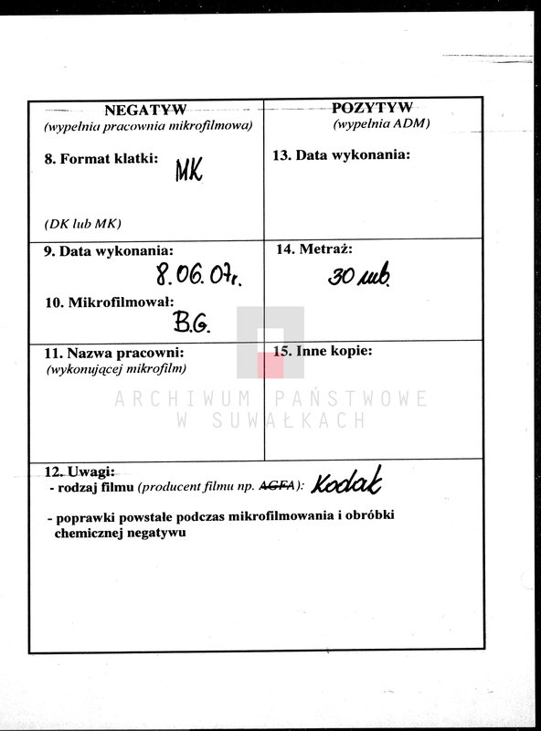 Obraz 3 z jednostki "Dowody wyz. Ewang. - augsb. Suawłki 1872"